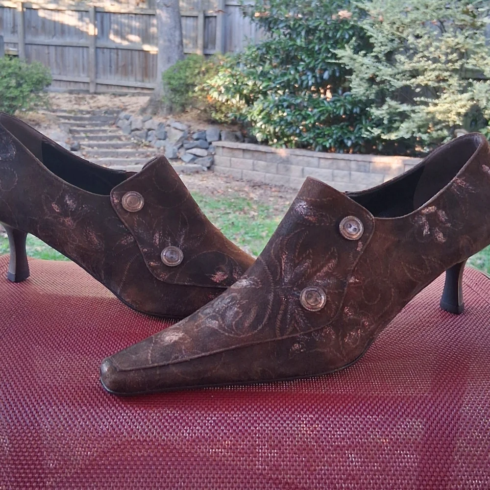 Versani Brown Suede Italian Dress Shoes Sz 7